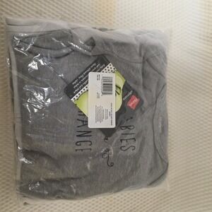 Boys size 18-24 month 3 piece outfit Hanes grey stripes hoodie shirt pants